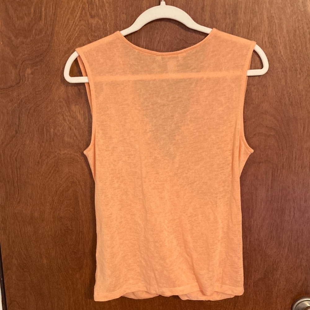 Athleta Peach Draped Sleeveless Wrap Tank - Picture 2 of 3
